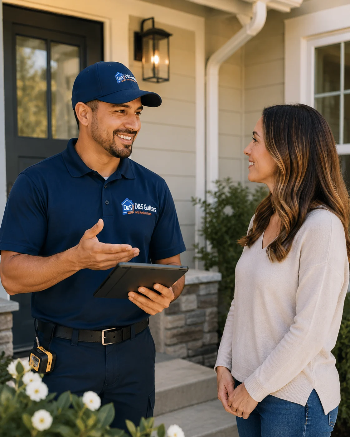 D&S professional discussing a home project with a customer