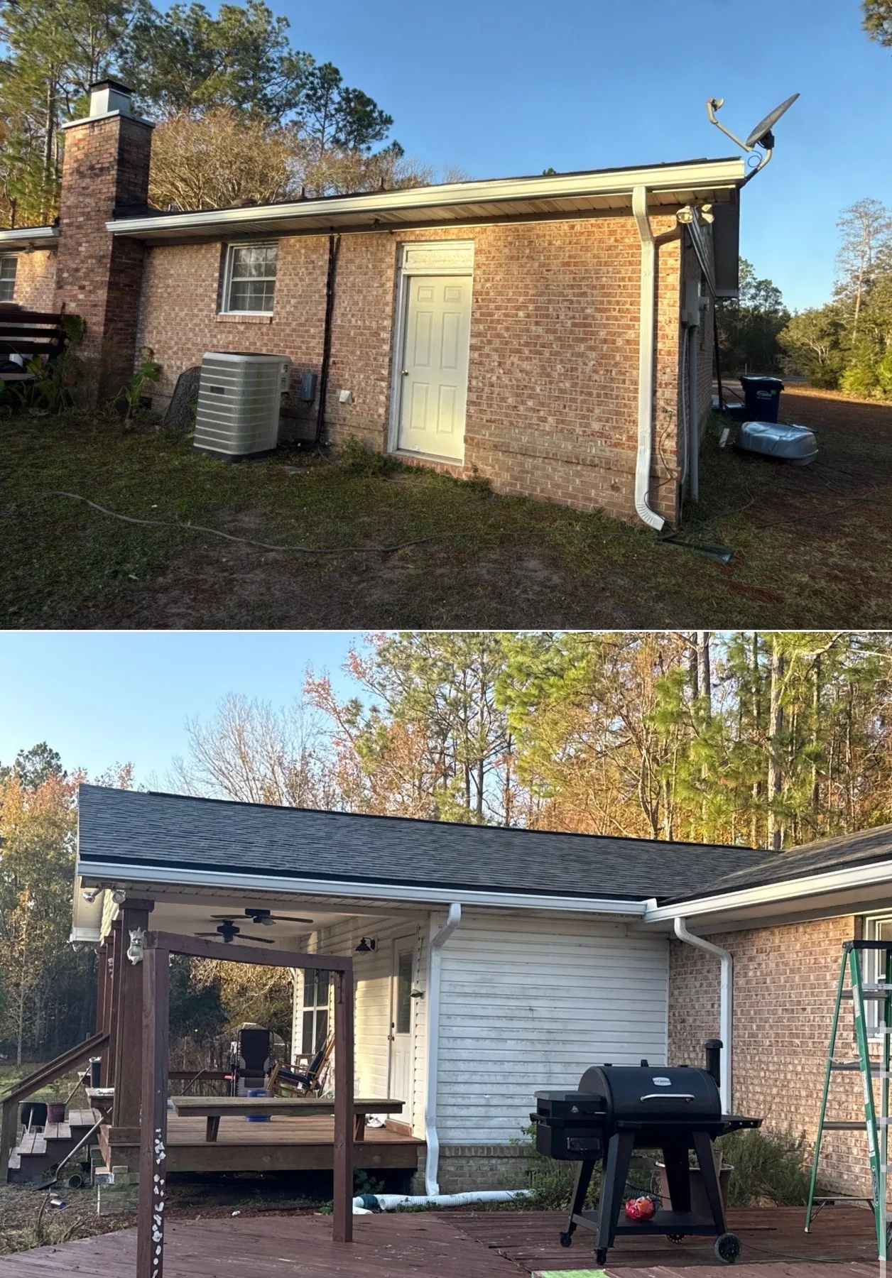 Before and after handyman restoration project